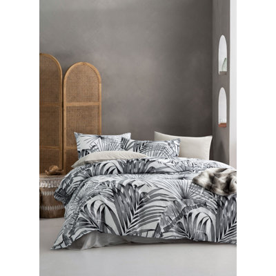 Egyptian-Quality Cotton Sateen Floral Duvet Cover