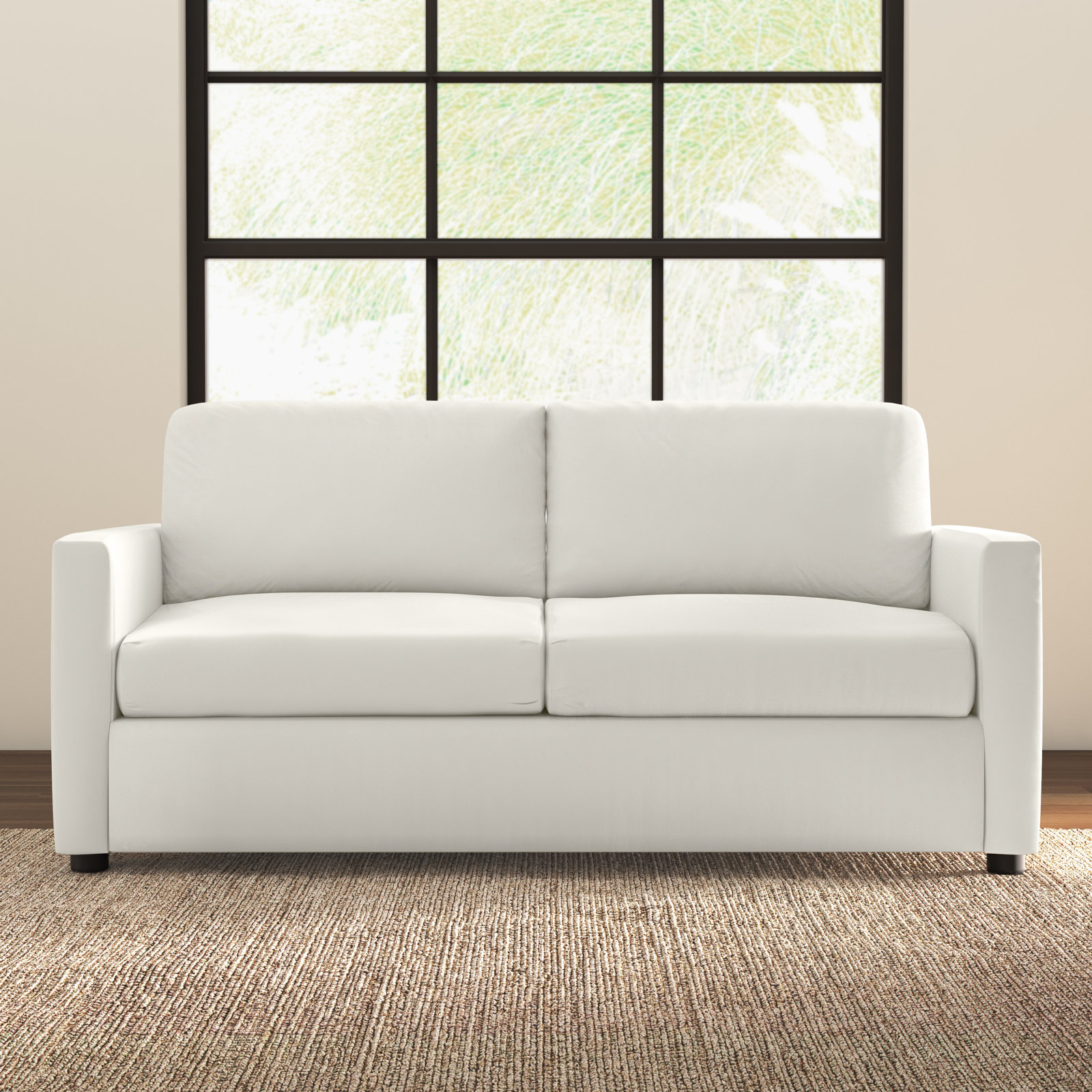 Godwin 75" Sofa, Classic Bleach White Twill