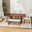 Ensemble de salle à manger, table extensible, chaises rembourrées et banc 6 pièces Emere-712588233-712588234-675621602