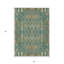 Tapis d'extérieur lavable marocain bleu sarcelle et beige 5 'X 8'