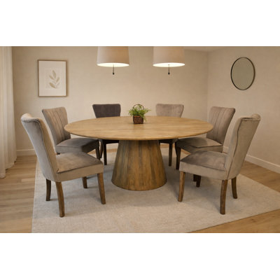 Nevo 6 - Person Pedestal Dining Set