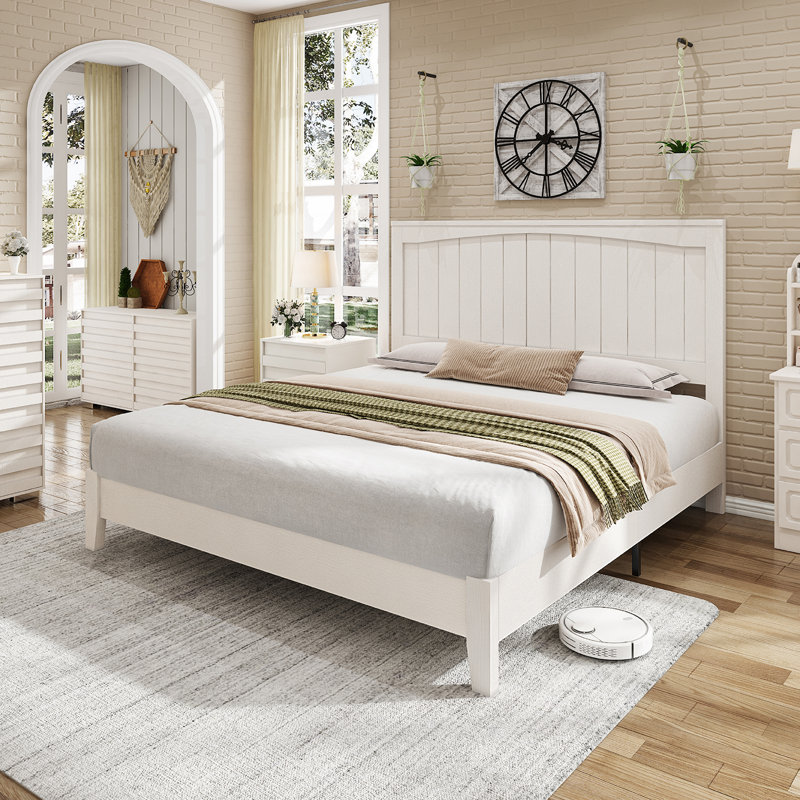 Structure de lit 48,4 po Farmhouse, Blanc, Grand