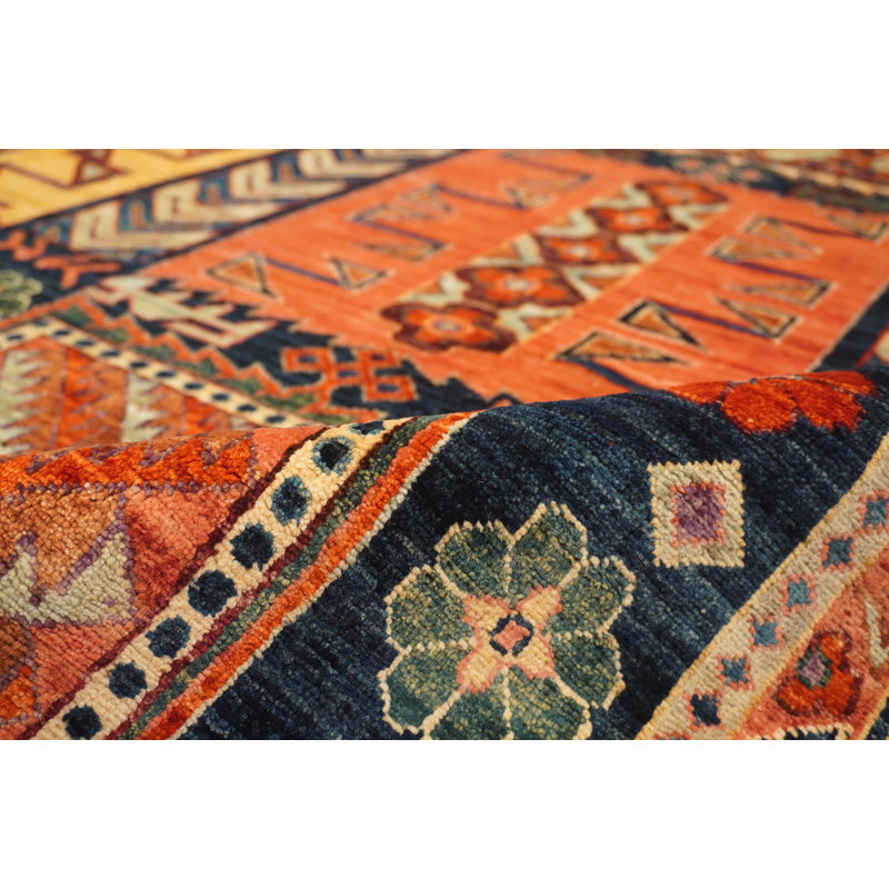 Aryana Hand-Knotted High-Quality Area Rug in Brown/Green/Orange