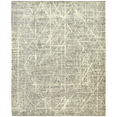Tapis rectangulaire en laine fabriqué à la main Crete