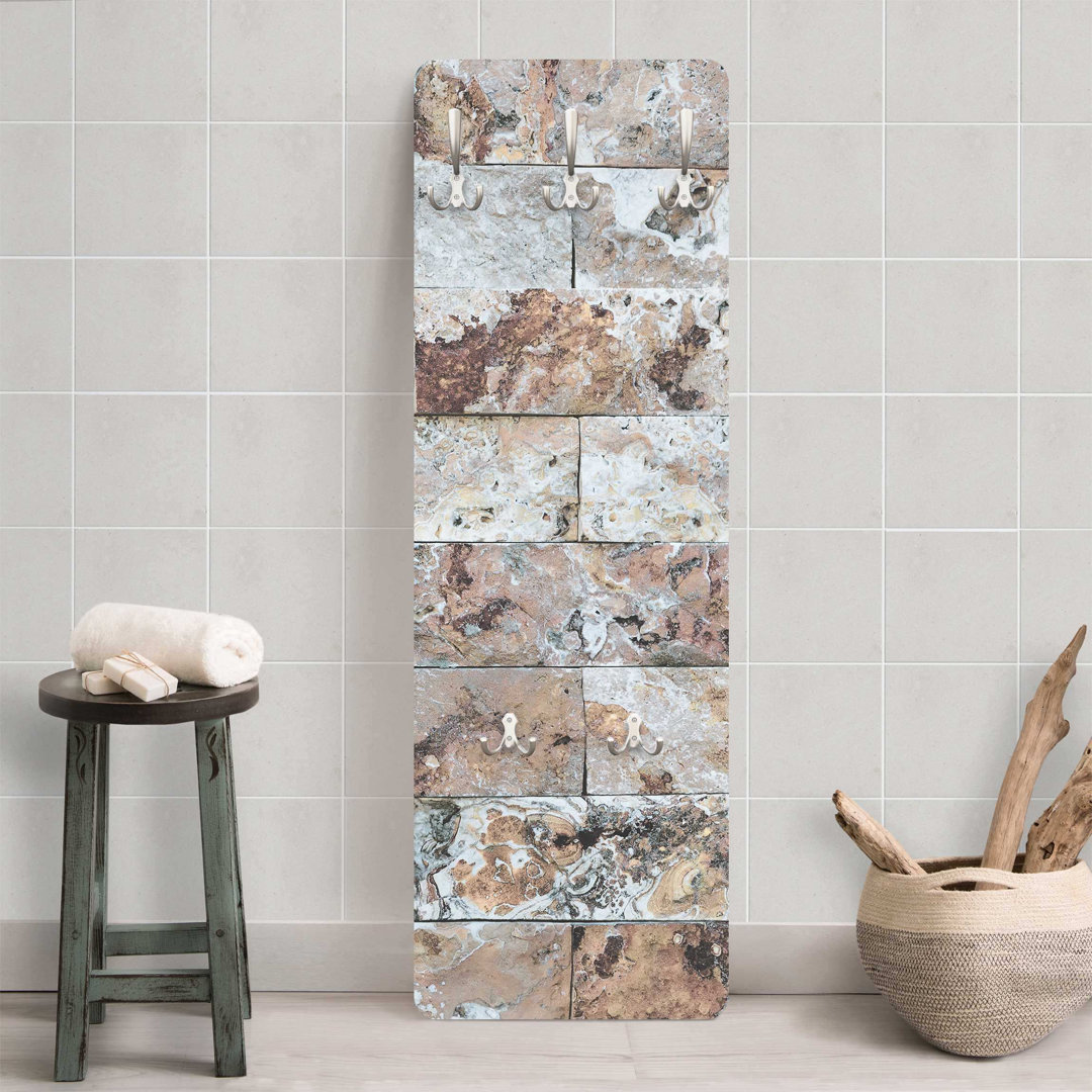Harva 5 - Hook Wall Mounted Coat Rack in Grey