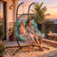 EROMMY 2 Person Swing Chair with Stand-98637108