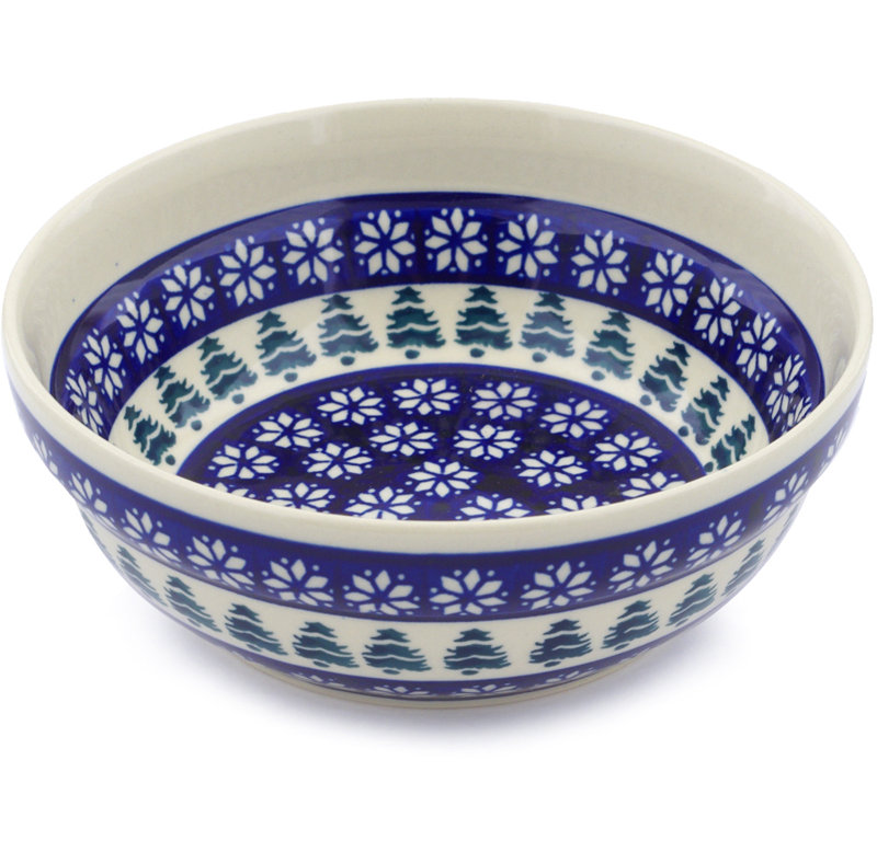 18,6 oz Bol à salade flocons de neige et pins