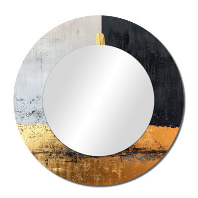 Cactus Abstract Shapes Pure Form I - Floral Cactus Wall Mirror Art - Printed On Metal