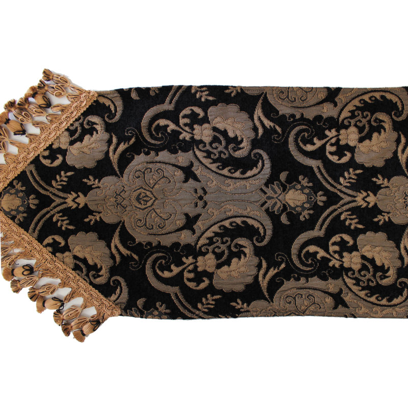 Elva Table Runner, 108" L x 13" W, Black