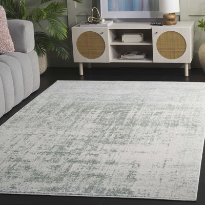 Adirondack Abstract Area Rug In Sage / Ivory