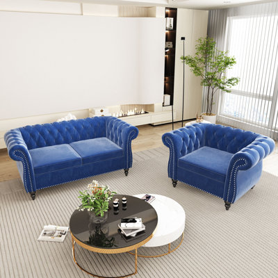 Earnhart 2 - Piece Velvet Living Room Set