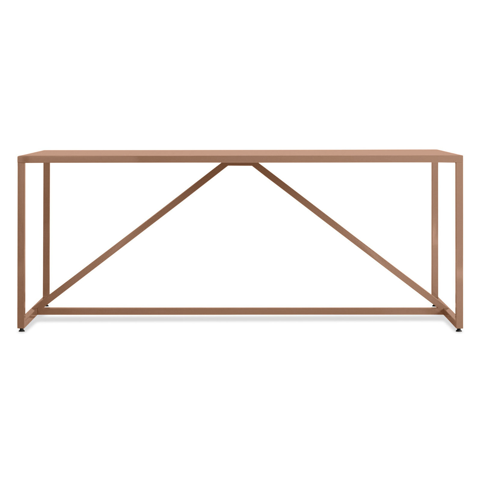 Strut Dining Table, 35" W x 90" L, Walnut, Standard (29" Height)