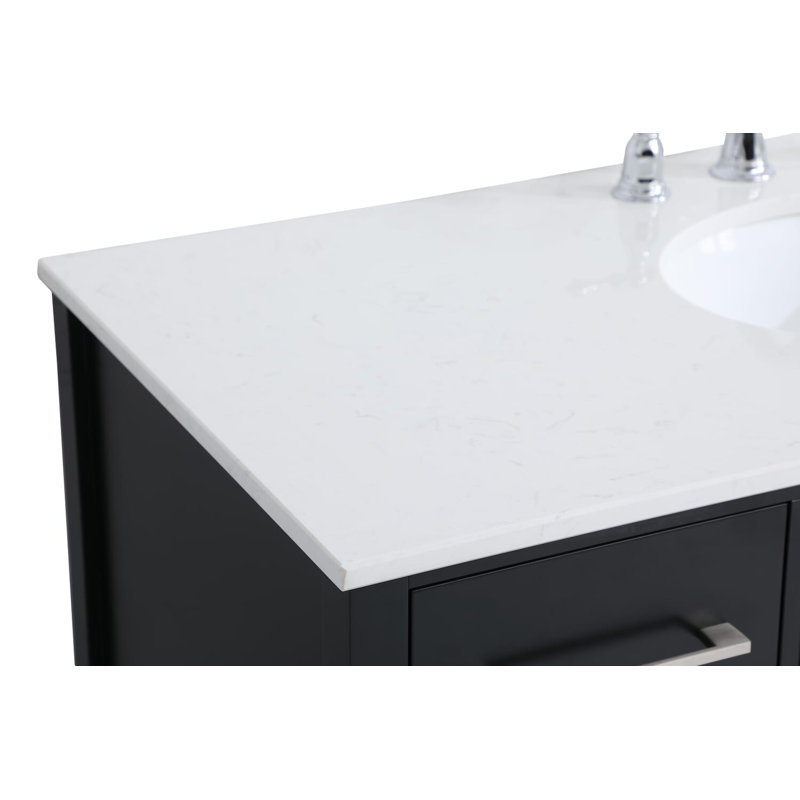 Ensemble de meuble-lavabo simple 48 po Irene, Noir