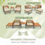Elice 4 - Person Acacia Wood Patio Conversation Set with Cushions