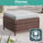 6 Piece Patio Conversation Set, Patio Sofa Set with Ottoman and Rectangular Fire Pit Table-112012868