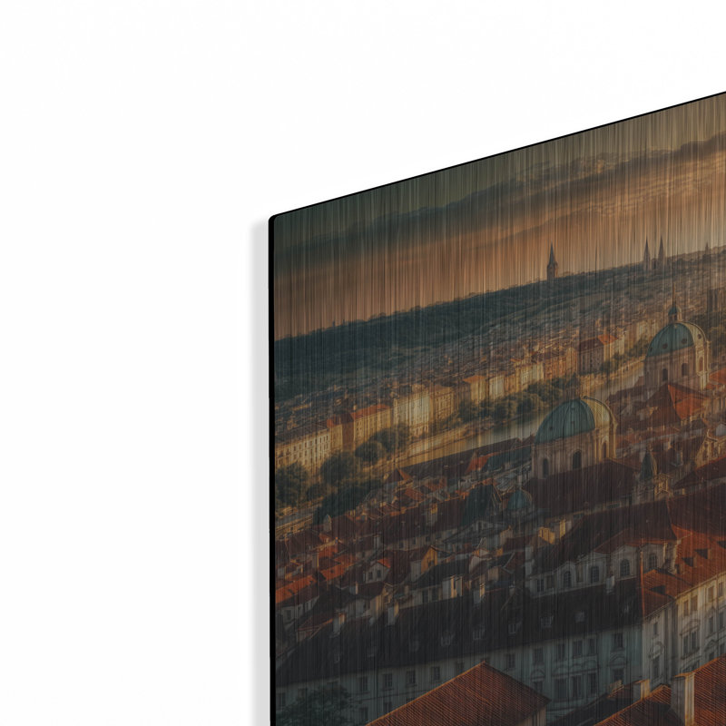  «Prague Rooftops» par Rey Klimt, art mural en métal