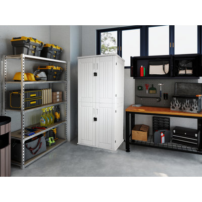 Armoire de rangement Altibloom de 168 cm de hauteur, 793 litres, avec étagères réglables et verrouillable, pour garage et garde-manger.