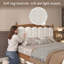 Base de lit plateforme de style Mid-Century avec tête de lit tapissier, alliant confort moderne et design classique pour un look intemporel.-129747565