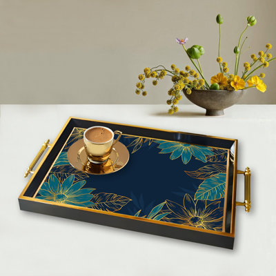 Elegant Glass Tray, 19.7 x 11.4 x 1.4 inches | 100% Durable Glass Construction | Easy to Clean with Damp Cloth | Ideal for Serving, Decorative Display, and Organizing | Stylish Addition to Home Décor