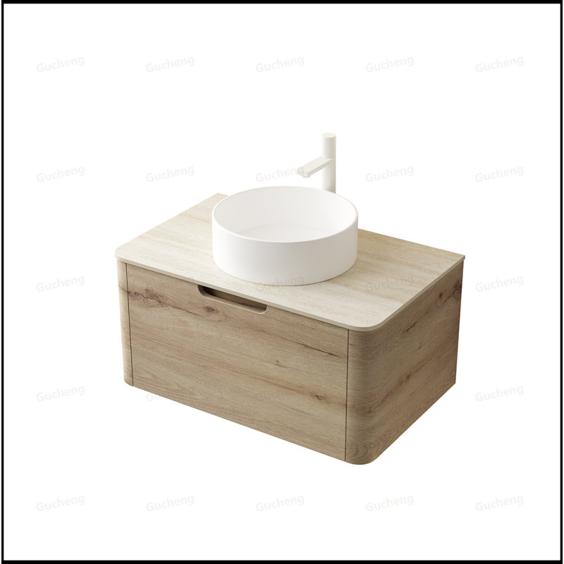 Meuble-lavabo flottant avec lavabo rond 30 po, 30"