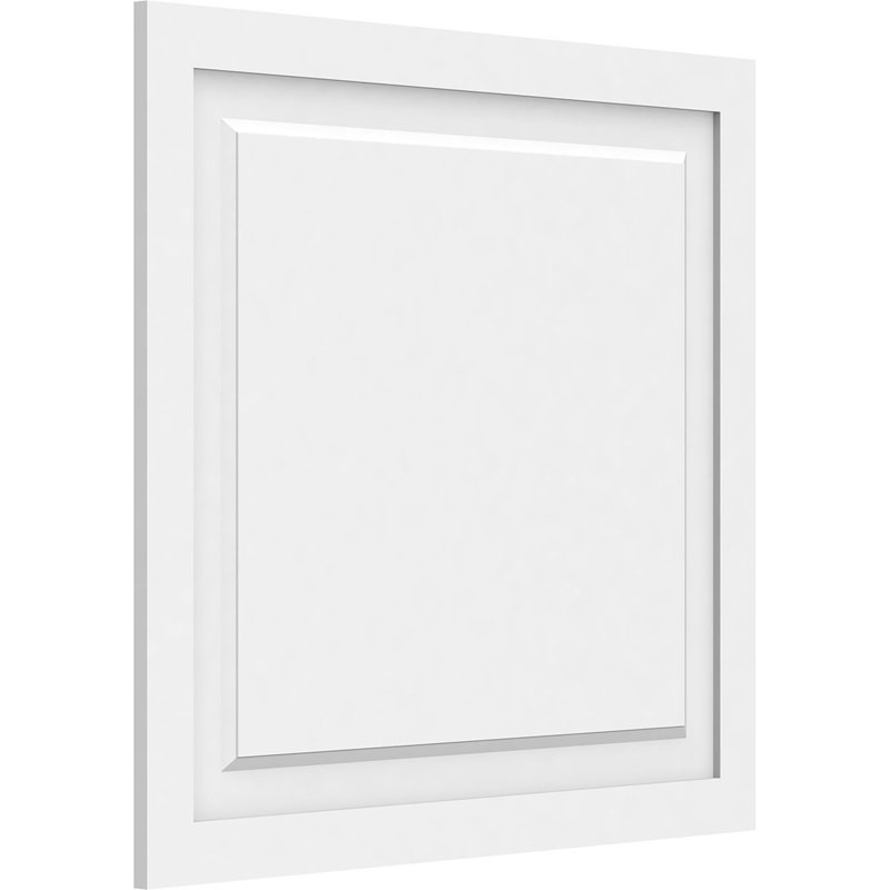 Panneau mural Harrison 3D en blanc, H 28 po x l 30 po x P 0,63 po