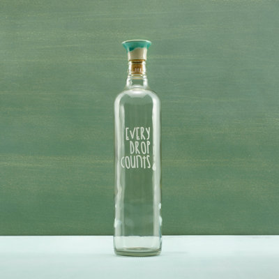 Glass Water Bottle with Ceramic Stopper