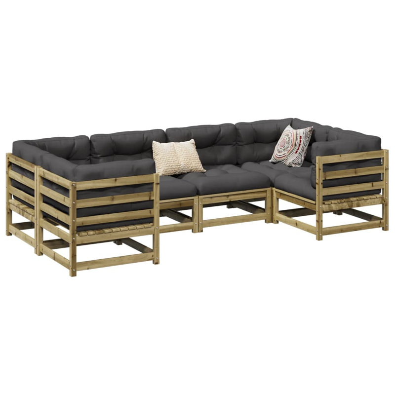 70cm Wide L-Shaped Patio Sofa, Honey Brown 1