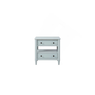 Open Nightstand Ocean Finish With 2 Drawers
