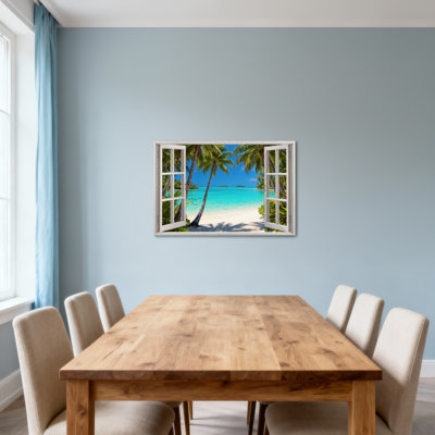 Paysage et nature, plage tropicale, palmiers, vue sur l'océan
