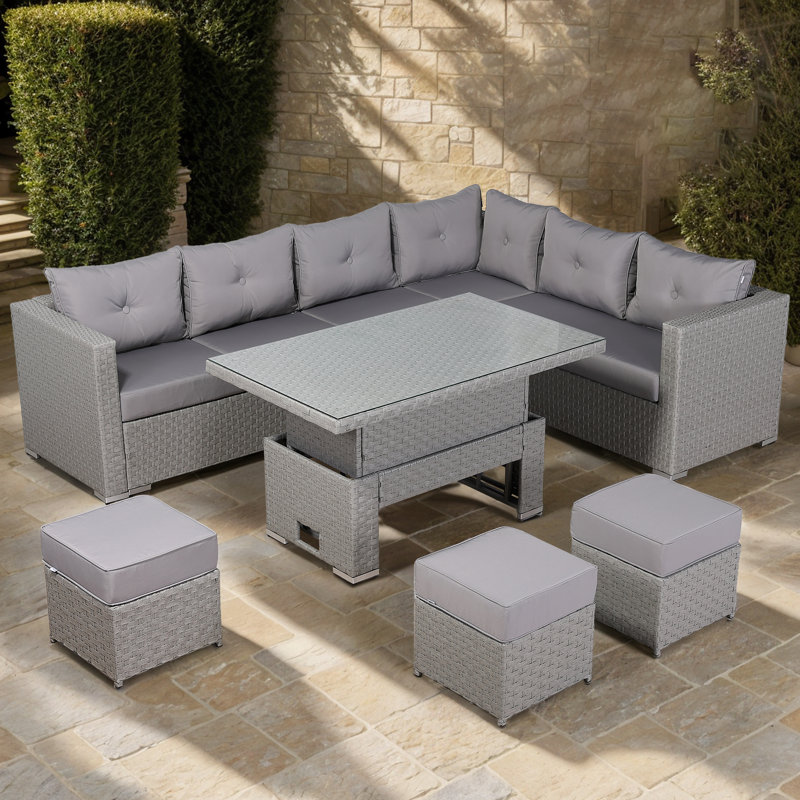 Amneek Garden Lounge Set with Cushions