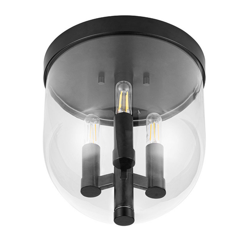 Plafonnier encastré 3 lumières Hansley avec verre transparent