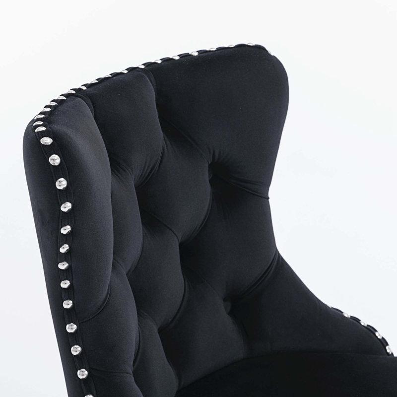 Tabouret à hauteur réglable Blevens, Argent, Noir