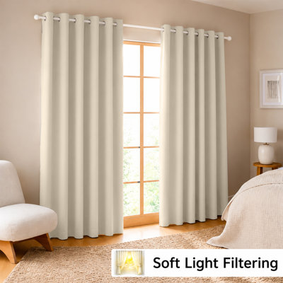 260 GSM Thermal Blackout Eyelet Curtains