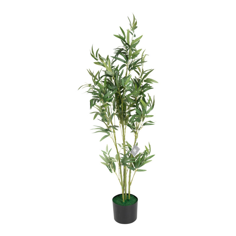 Faux Bamboo Plant in Pot, 88cm H x 12cm W x 12cm D