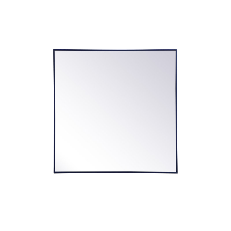 Sabine Metal Rectangle Wall Mirror, 36" x 36", Blue