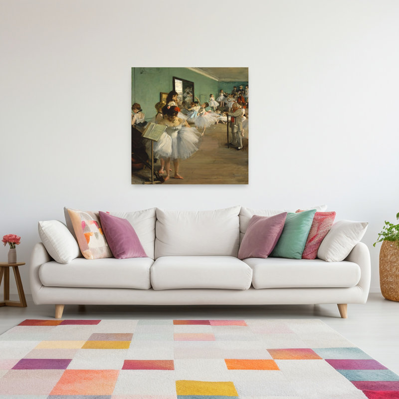 La classe de danse, 1873-1874, estampe d'art mural contemporain abstrait impressionniste, H 48 po x l 48 po