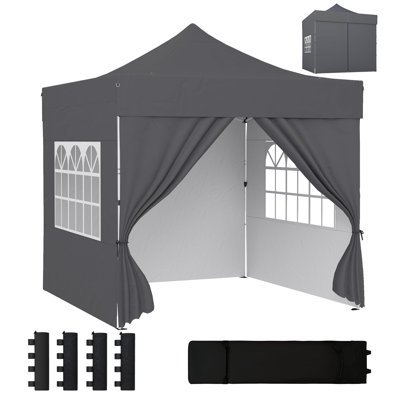 Outsunny 3 x 3 m Pop Up Gazebo with Sidewalls, UPF50+