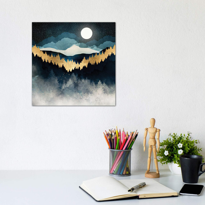 « indigo night » par spacefrog designs-print, Toile tendue, H 12 po x l 12 po x P 0,75 po