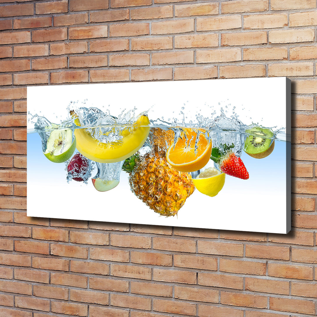Fruit Under Water - Wrapped Canvas Print