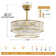 20'' Crystal Caged Mid Century Chandelier Ceiling Fan with Light Kit and Remote Control Included