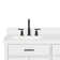 Tidworth 72'' Solid Wood Double Bathroom Vanity with 1.5'' White Quartz Top, Rectangular Sinks