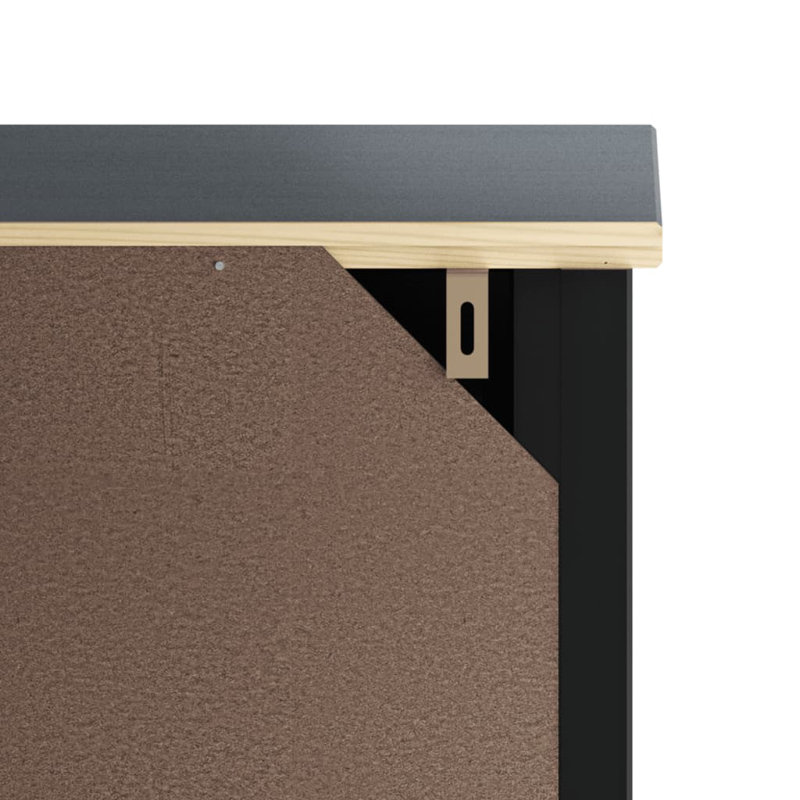 Laylarae Solid Wood Wall Mounted Required Bathroom Storage, Black, 64.8" H x 29.9" W x 10.6" D