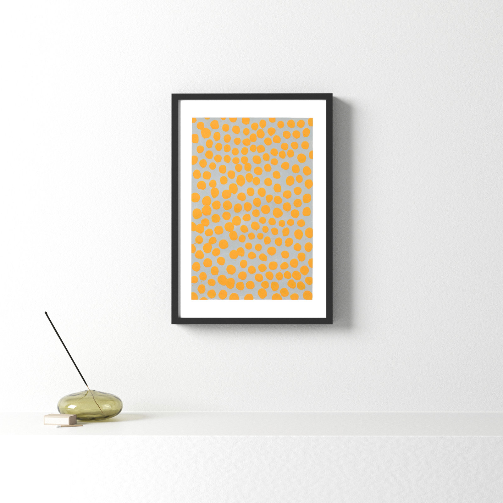 Saffron On Gray by Michela Sorrentino, Black, 20" H x 14" W x 1.25" D
