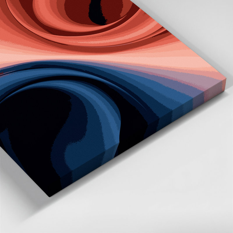 Gradient abstrait 25, art mural sur toile brune, H 16 po x l 20 po