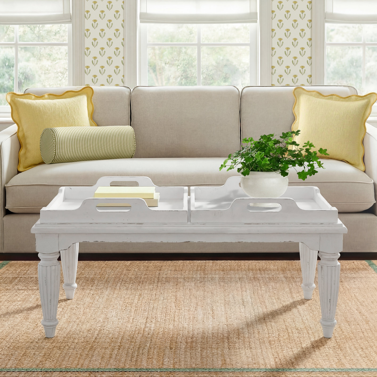 Country Living 46" Oak Cocktail Table