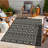 Anthracite 2 Ft. 7 In. X 7 Ft. 3 In. Indoor/Outdoor Area Rug-470323218