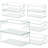 8 PACK Freezer Organizer Bins Clear Stackable Storage Bins