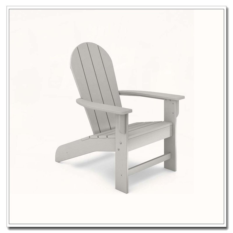 Premium HDPE Poly Lumber Adirondack Chair, Dark Grey