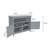 44'' Rectangular HDPE Outdoor Buffet & Console Table,With Storage And Shelves-822147774
