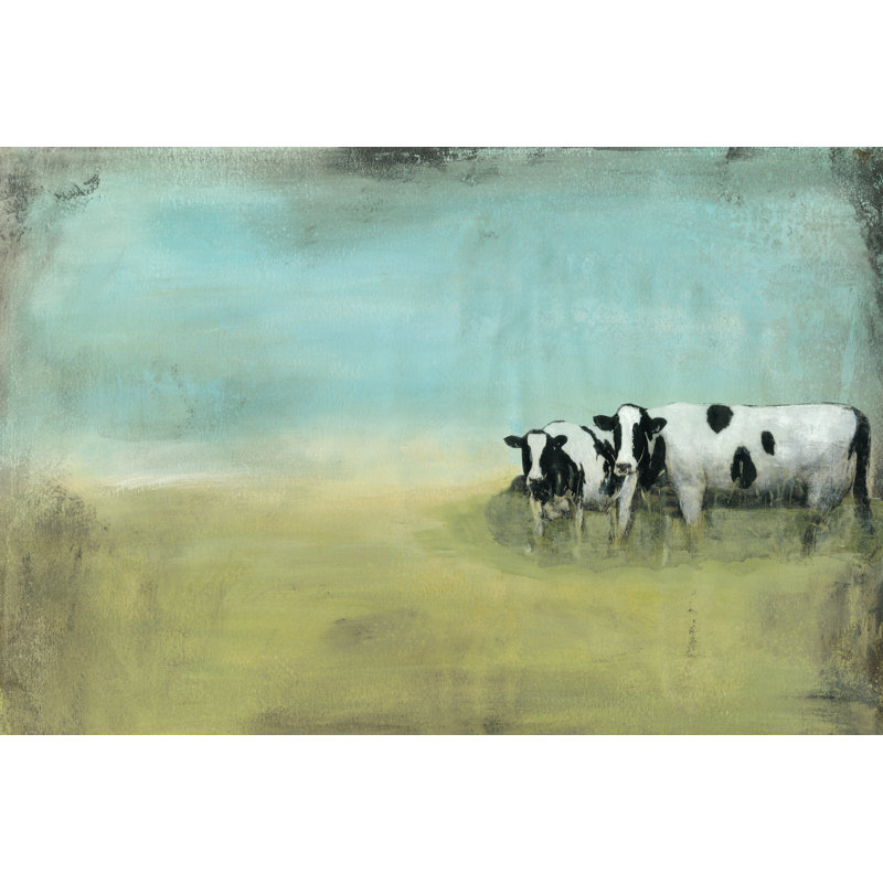 Country Drive Cows I by Naomi McCavitt - Painting, 20 cm H x 30 cm W, Wrapped Canvas